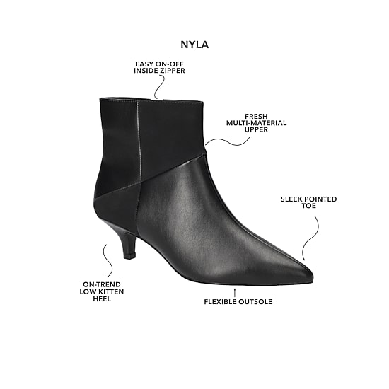 Easy Street Womens Nyla Kitten Heel Booties