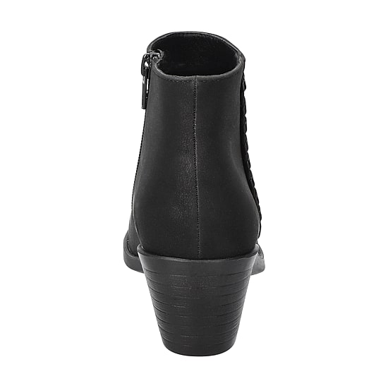 Easy Street Womens Belmont Stacked Heel Booties