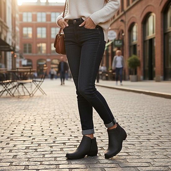 Easy Street Womens Solstice Block Heel Booties