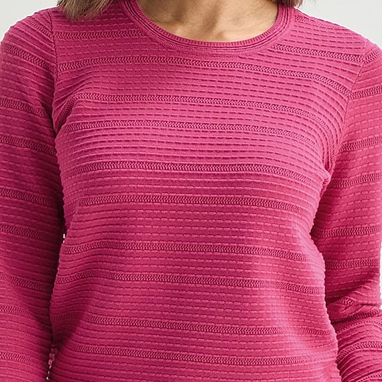 Liz Claiborne Womens Crew Neck Long Sleeve Pullover Sweater