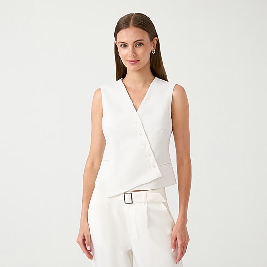 RM Rebecca Minkoff Womens V Neck Sleeveless Vest