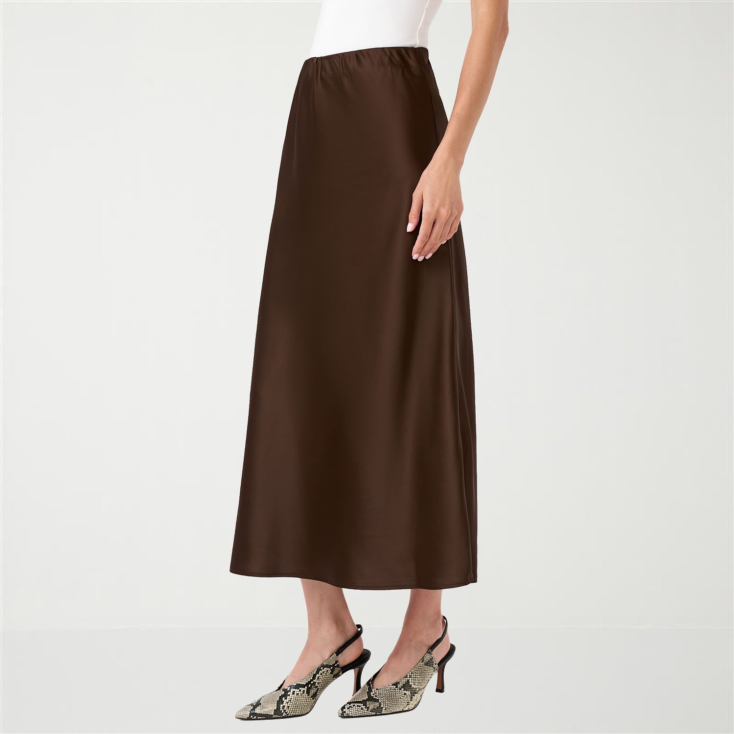 RM Rebecca Minkoff Womens Mid Rise Long A-Line Skirt