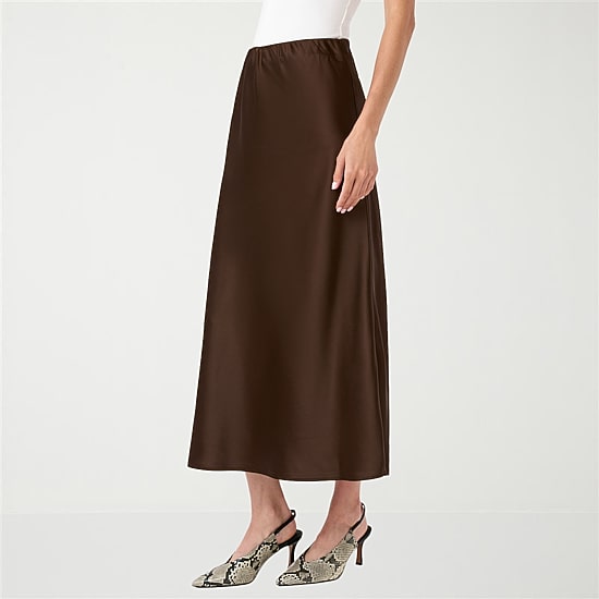 RM Rebecca Minkoff Womens Mid Rise Long A-Line Skirt
