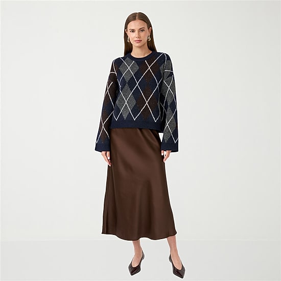RM Rebecca Minkoff Womens Mid Rise Long A-Line Skirt