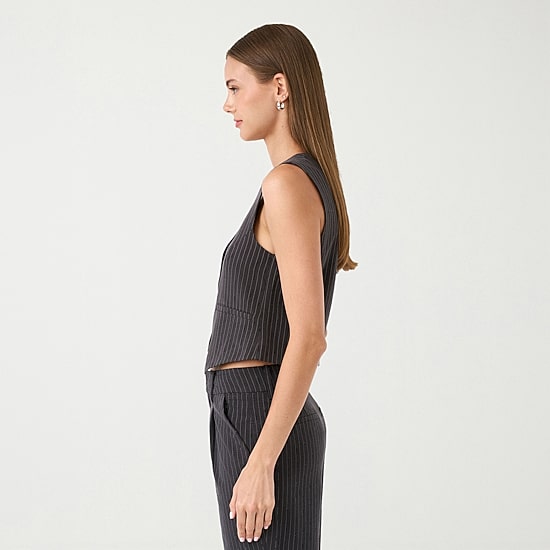 RM Rebecca Minkoff Womens V Neck Sleeveless Embellished Vest