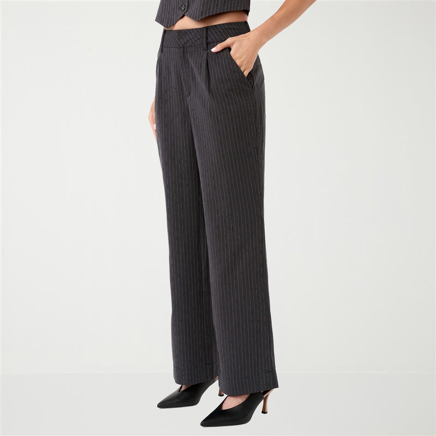 RM Rebecca Minkoff Womens Wide Leg High Rise Trouser