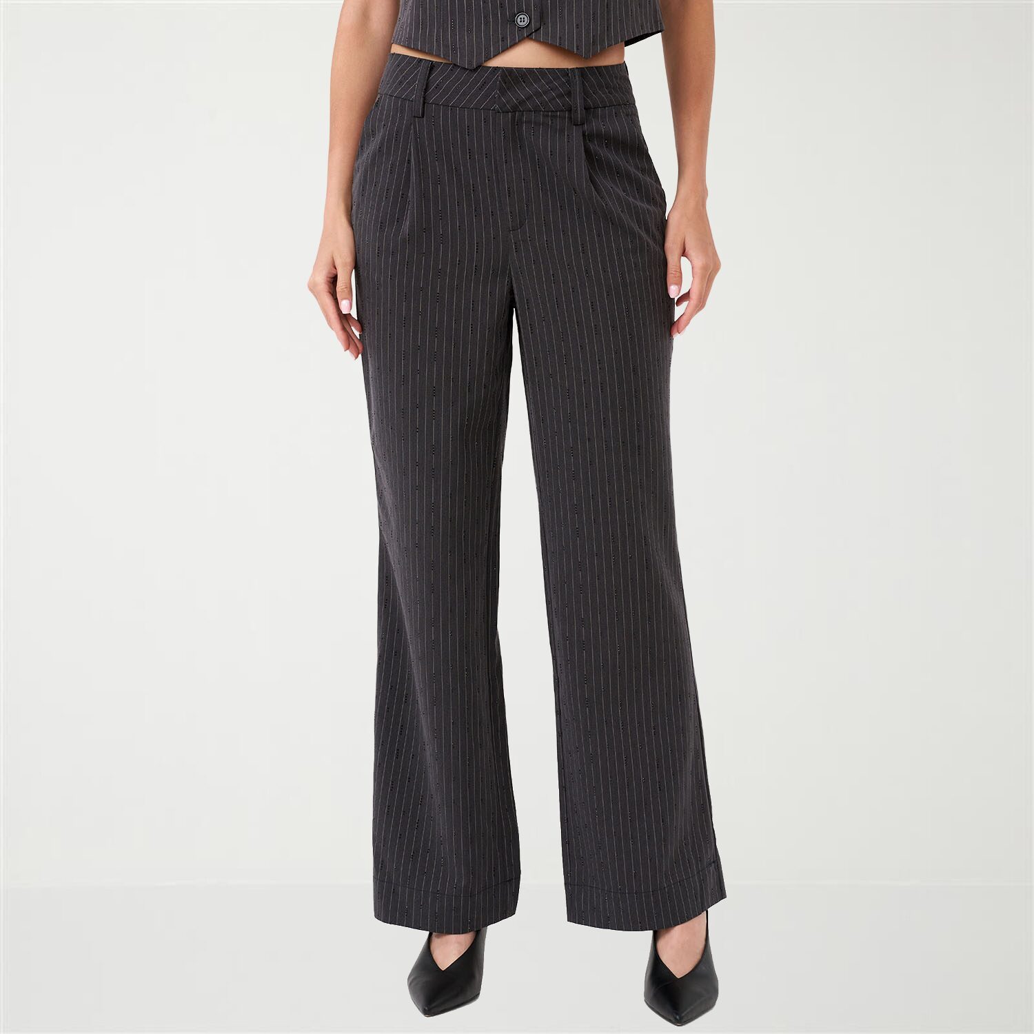 RM Rebecca Minkoff Womens Wide Leg High Rise Trouser