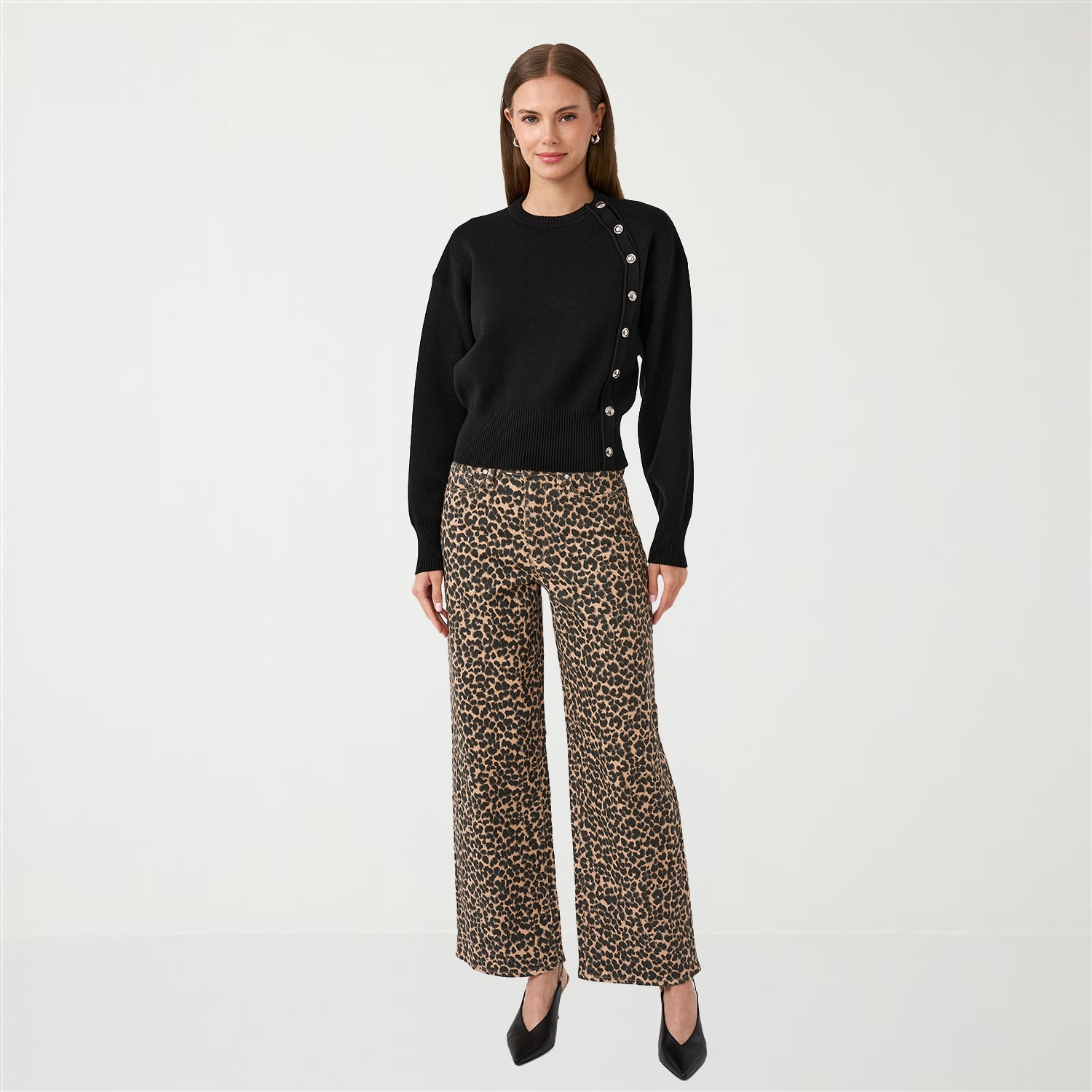 RM Rebecca Minkoff Womens High Rise Wide Leg Jean