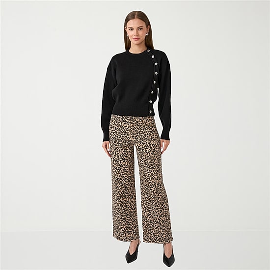 RM Rebecca Minkoff Womens High Rise Wide Leg Jean