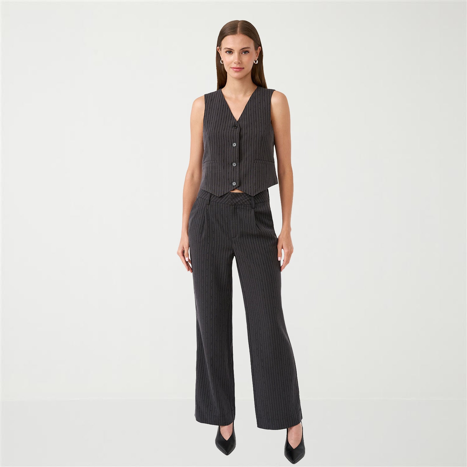 RM Rebecca Minkoff Womens Wide Leg High Rise Trouser