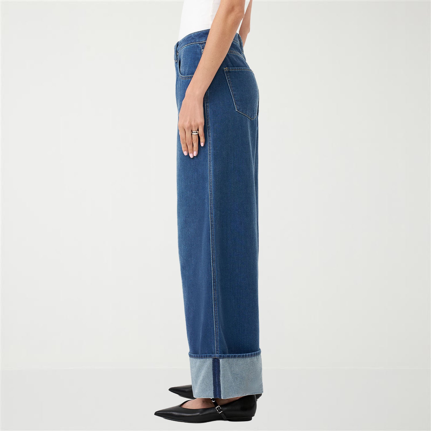 RM Rebecca Minkoff Womens High Rise Wide Leg Jean