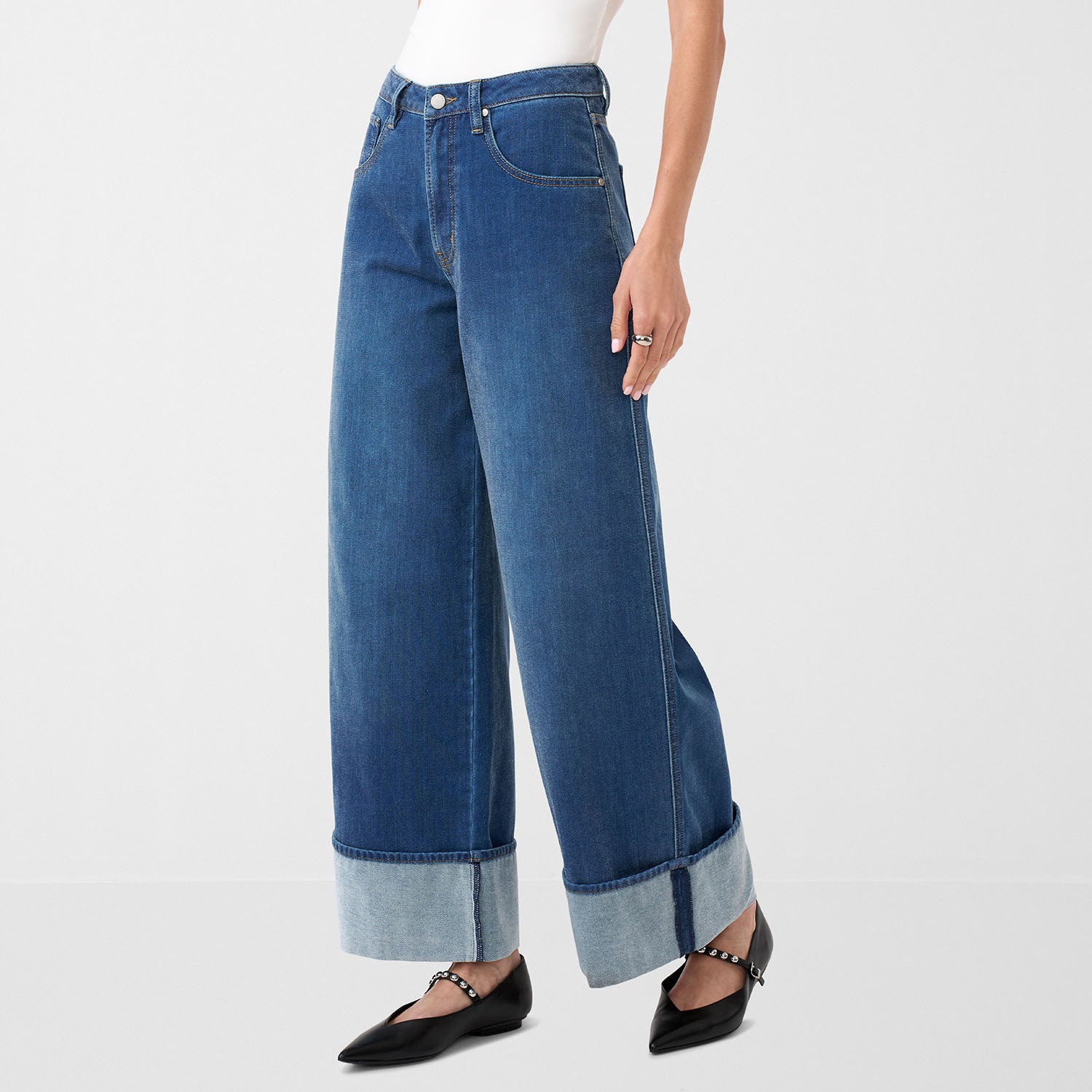 RM Rebecca Minkoff Womens High Rise Wide Leg Jean