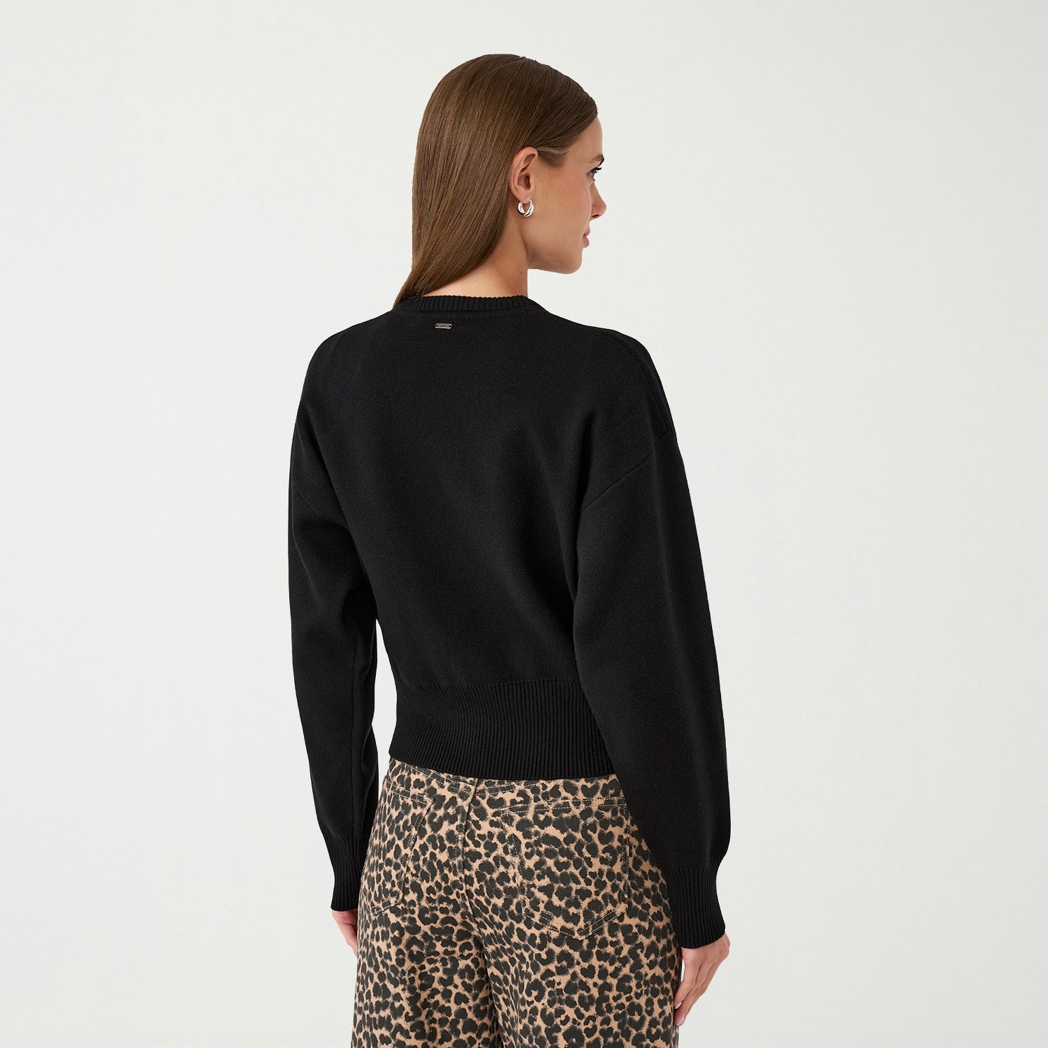RM Rebecca Minkoff Womens Crew Neck Long Sleeve Pullover Sweater