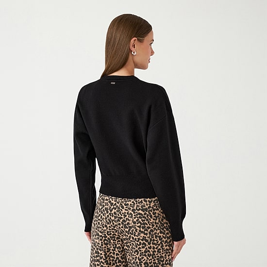 RM Rebecca Minkoff Womens Crew Neck Long Sleeve Pullover Sweater