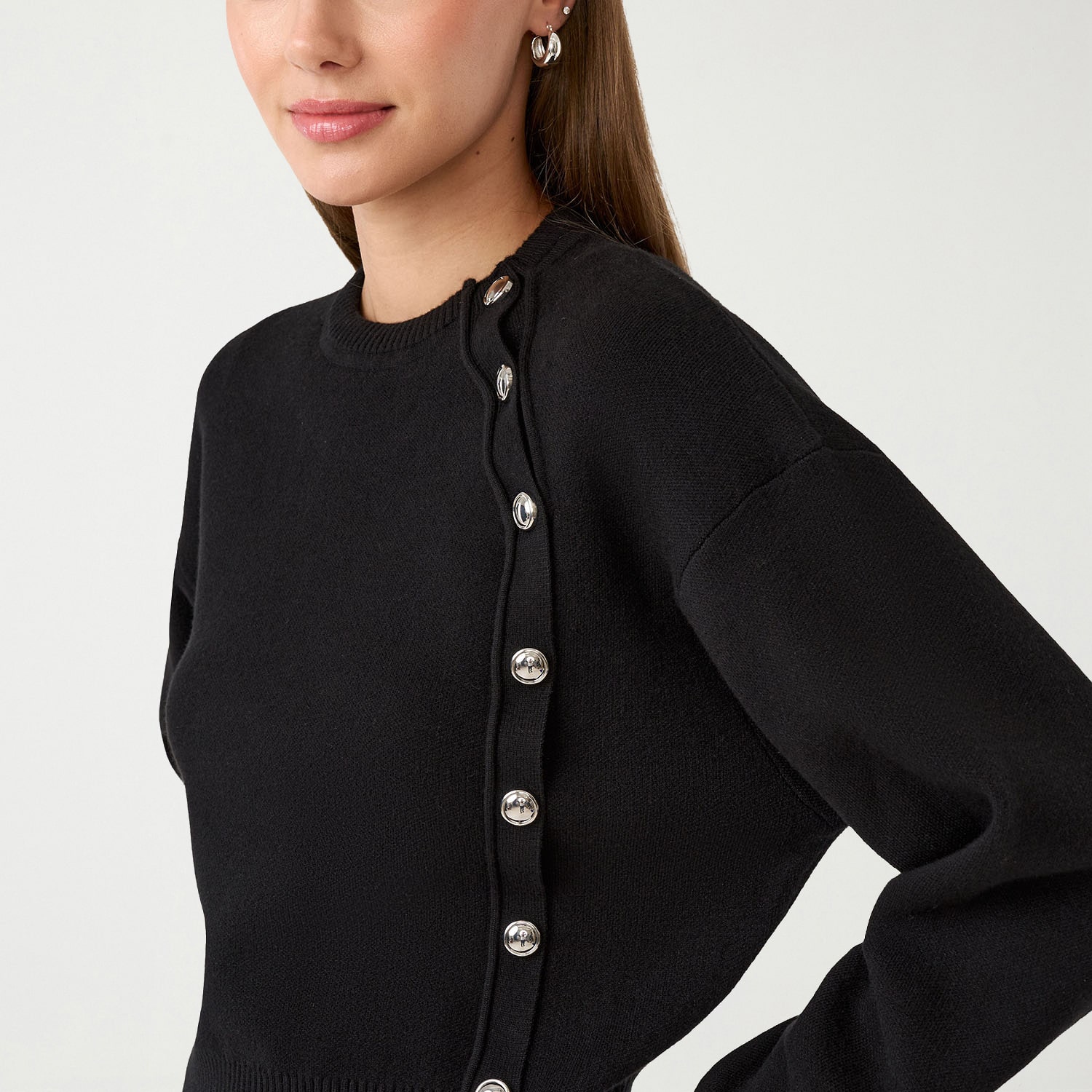 RM Rebecca Minkoff Womens Crew Neck Long Sleeve Pullover Sweater