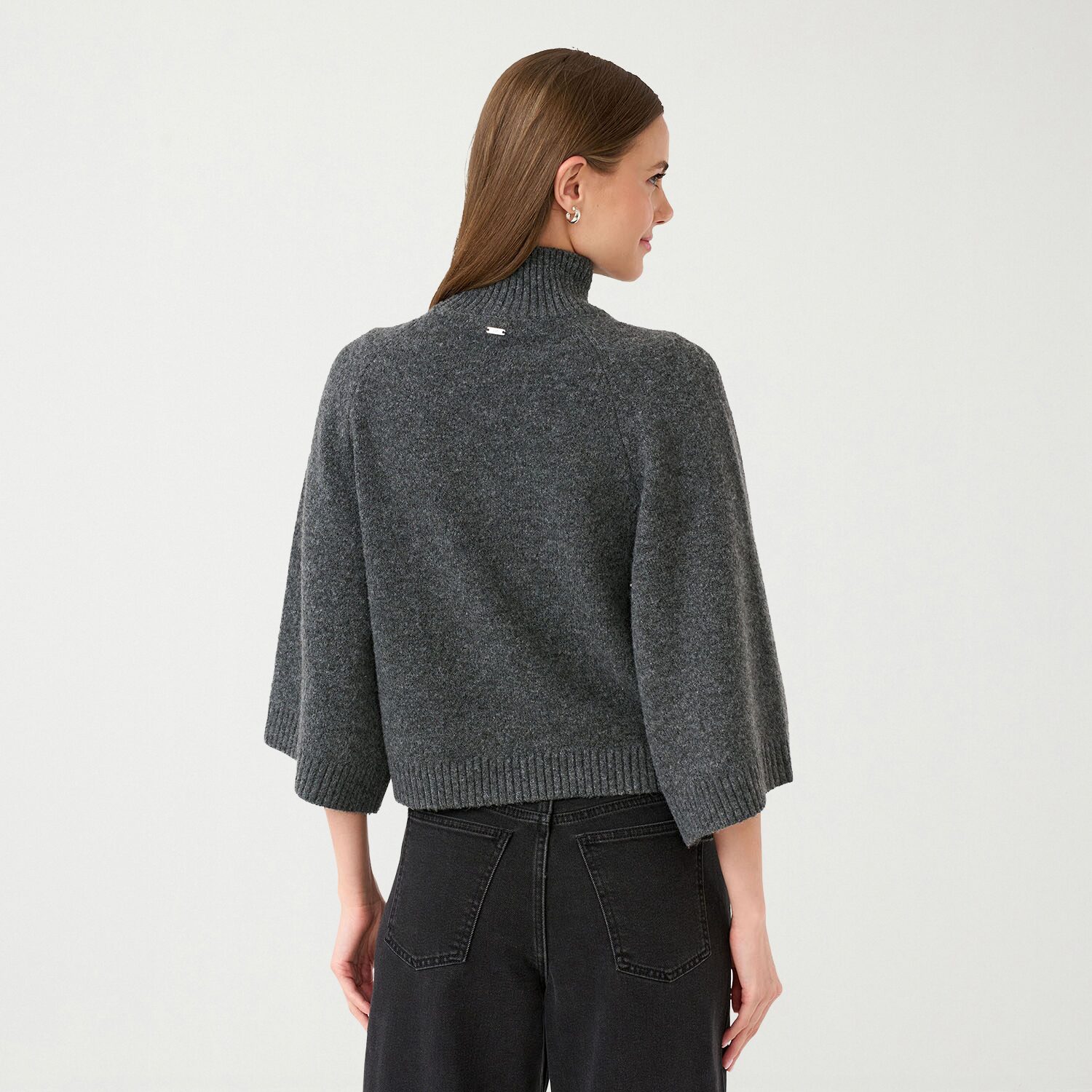 RM Rebecca Minkoff Womens Turtleneck Long Sleeve Pullover Sweater