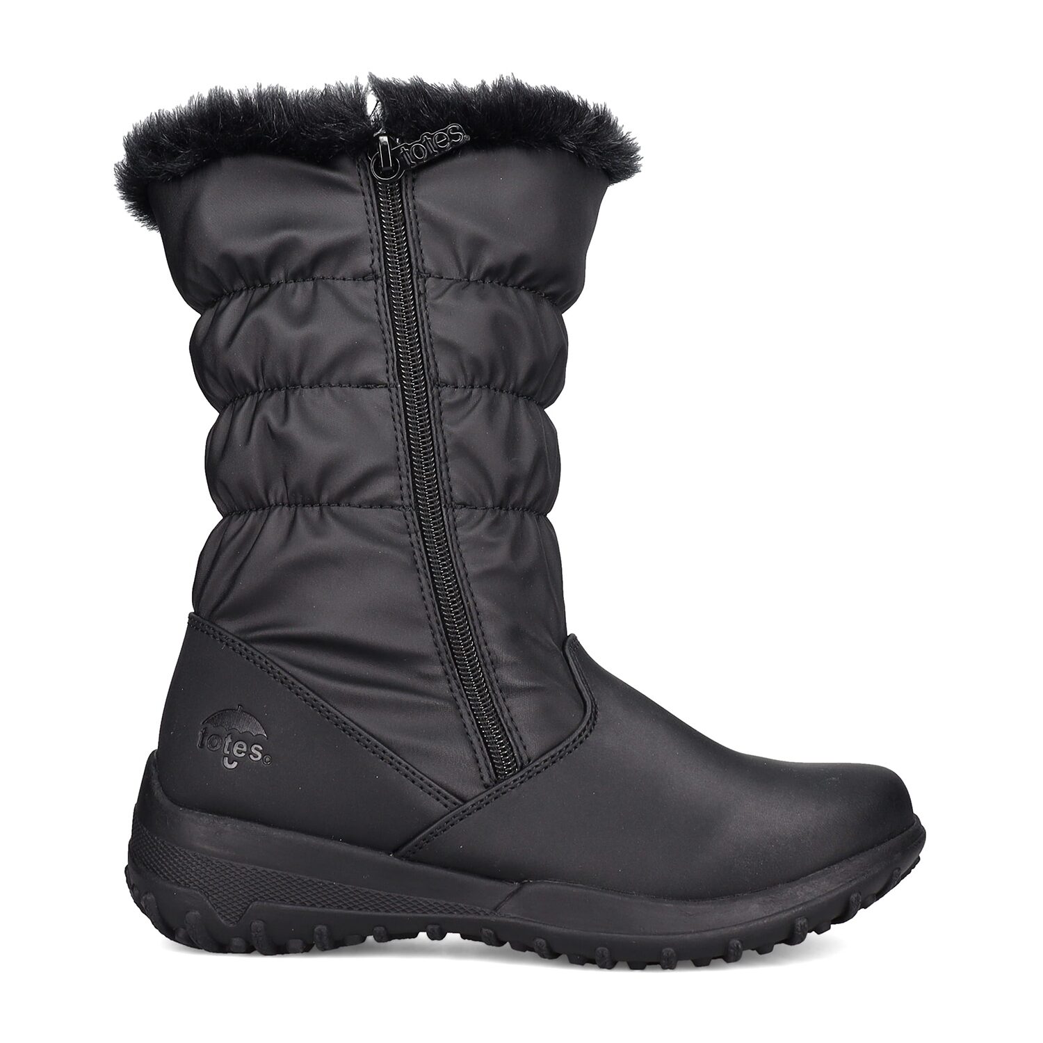 Totes Womens Waterproof Flat Heel Winter Boots