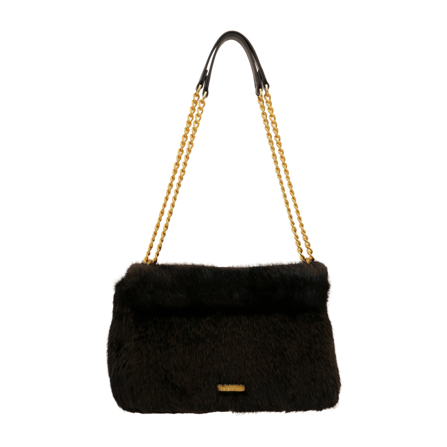 BCBGeneration Flap Chain With Faux Fur Shoulder Bag