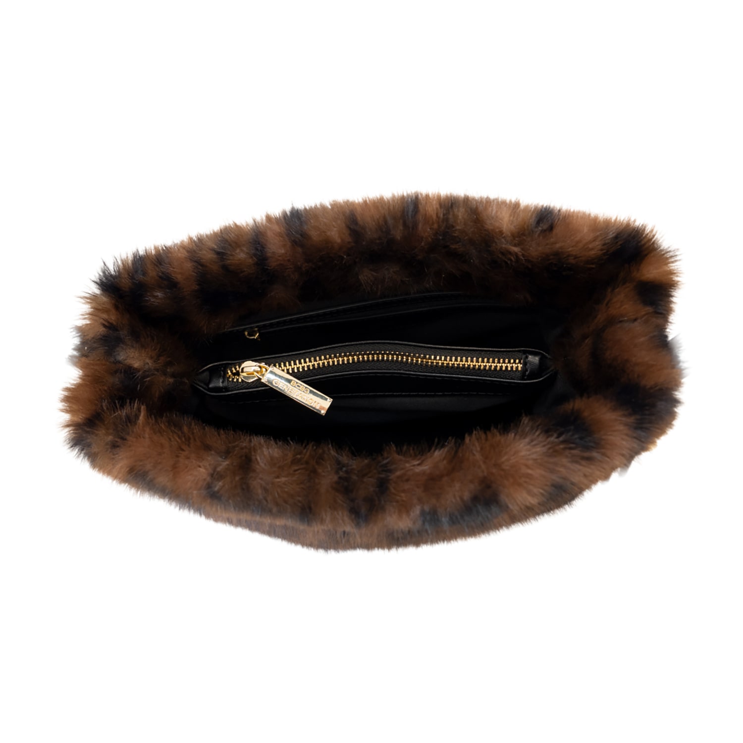 BCBGeneration Double Compartment With Leopard Faux Fur Satchel