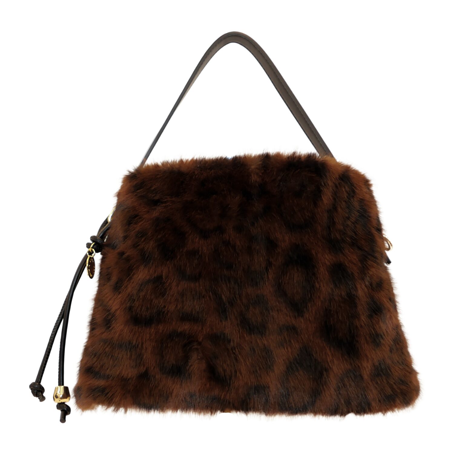 BCBGeneration Double Compartment With Leopard Faux Fur Satchel