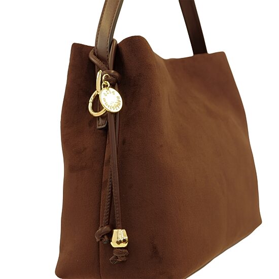 BCBGeneration Double Compartment Suede Satchel