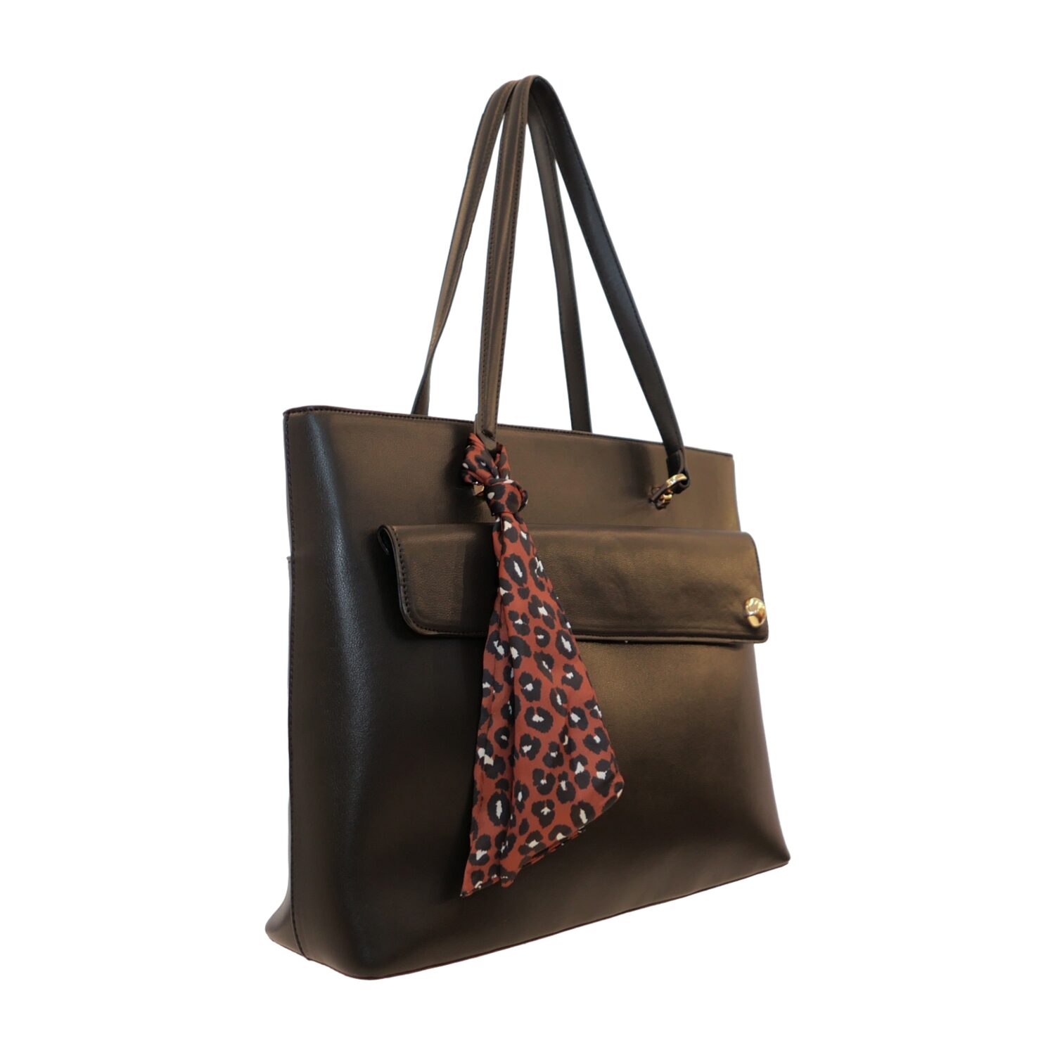 Nicole Miller Front Flap Pocket Tote Bag