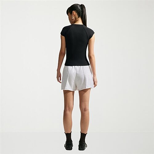 Nike Womens Round Neck Short Sleeve Active T-shirt In Black