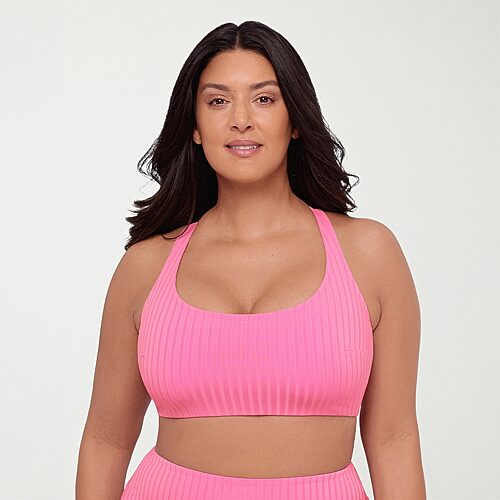 S3 Swim Womens Bralette Bikini Swimsuit Top In Pink