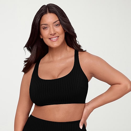 S3 Swim Womens Bralette Bikini Swimsuit Top In Black