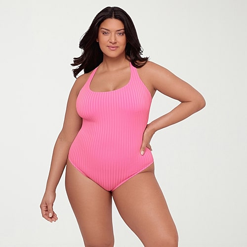 S3 Swim Womens Moderate Coverage One Piece Swimsuit In Pink