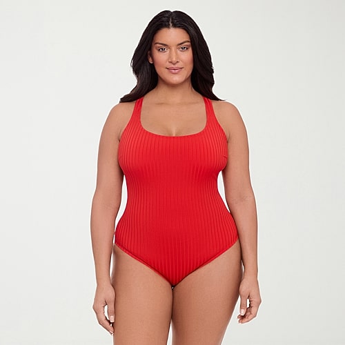 S3 Swim Womens Moderate Coverage One Piece Swimsuit In Red