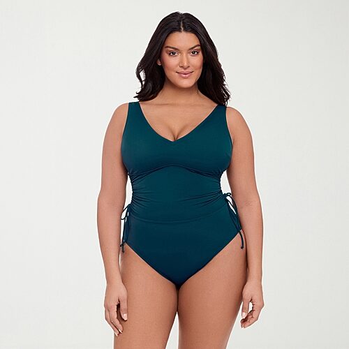 S3 Swim Womens Moderate Coverage One Piece Swimsuit In Blue
