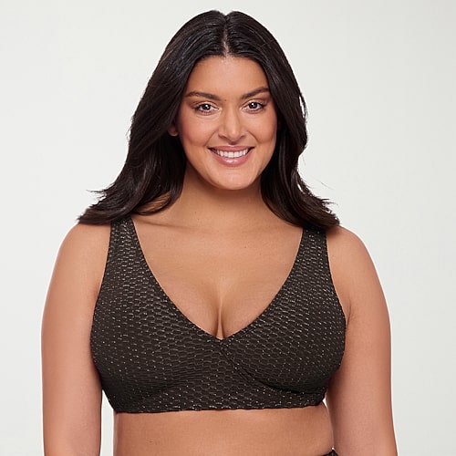 S3 Swim Womens Bralette Bikini Swimsuit Top In Black