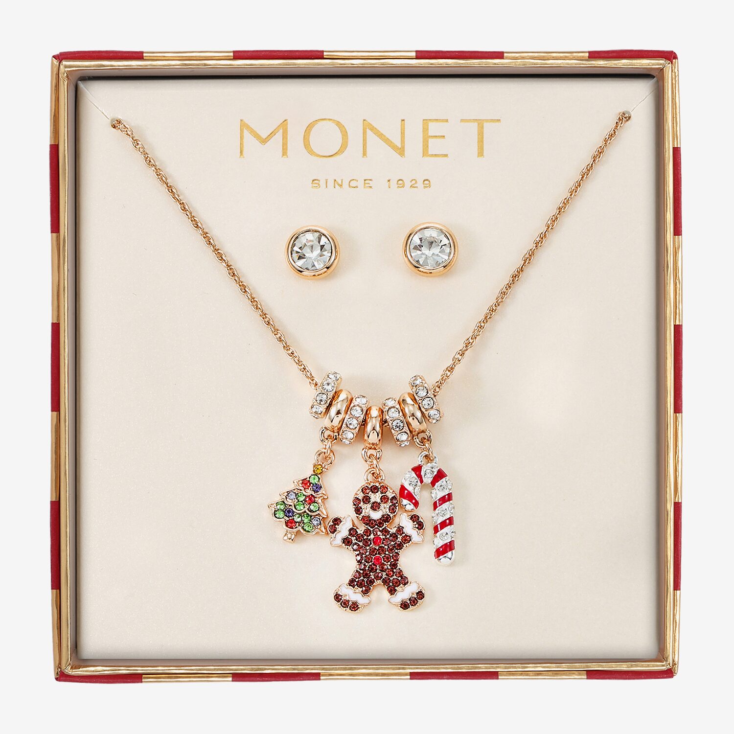 Monet Jewelry Womens Multi Color Glass 2-pc. Jewelry Set