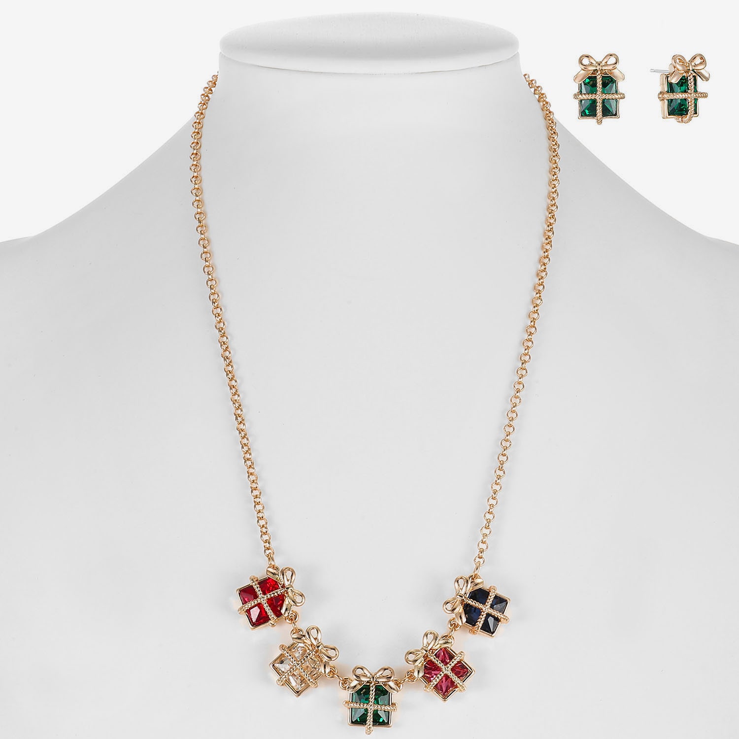 Monet Jewelry Womens Multi Color Glass 2-pc. Jewelry Set