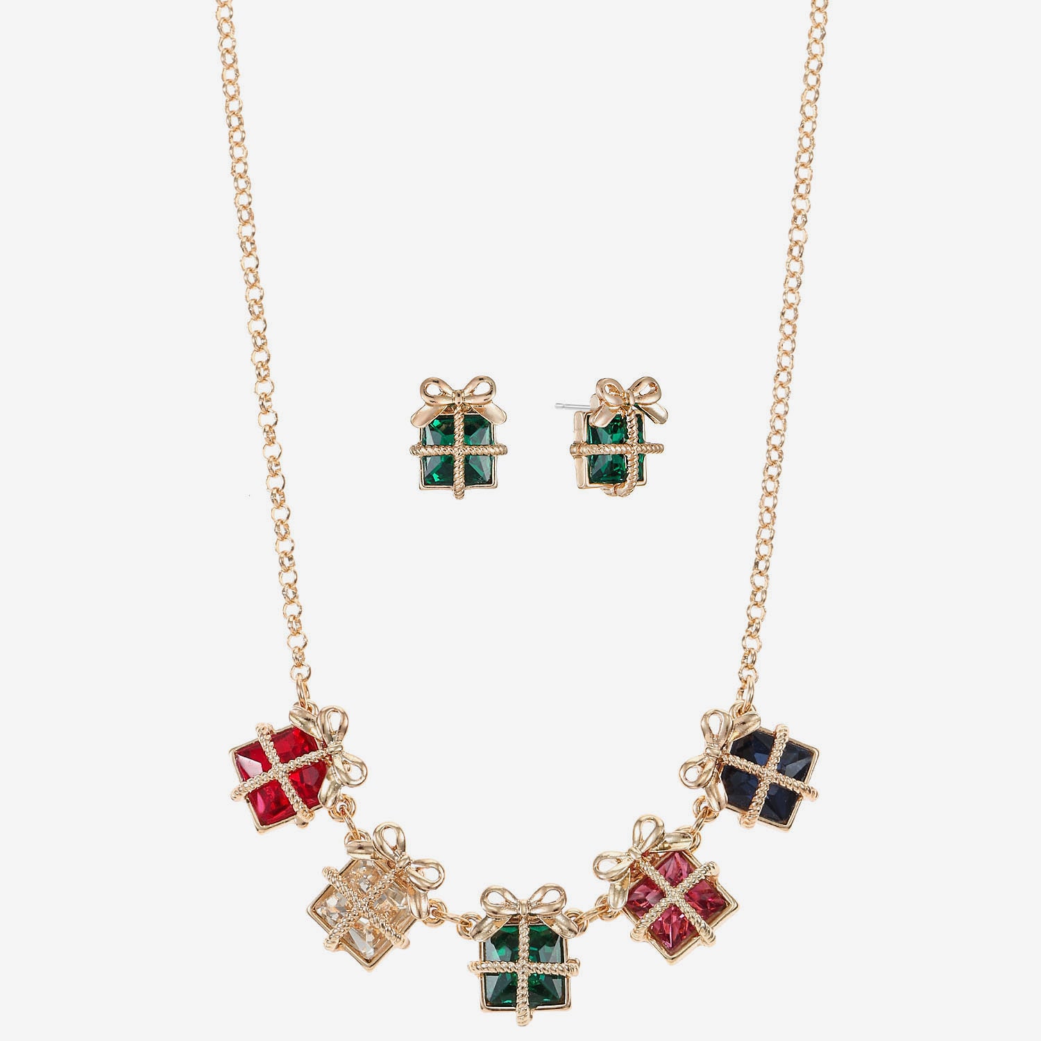 Monet Jewelry Womens Multi Color Glass 2-pc. Jewelry Set