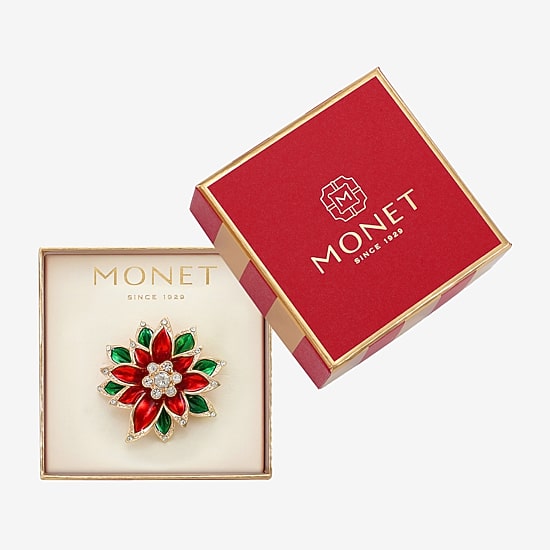 Monet Jewelry Glass Pin