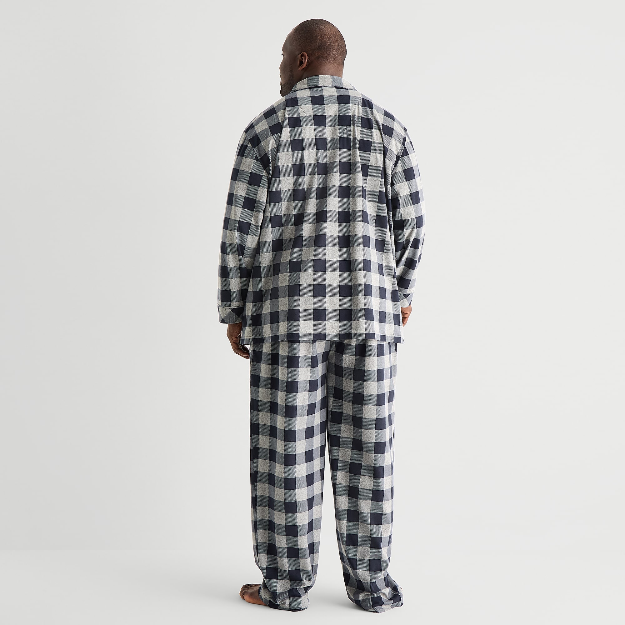 St. John's Bay Mens Fleece Long Sleeve 2-pc. Big and Tall Pajama Set