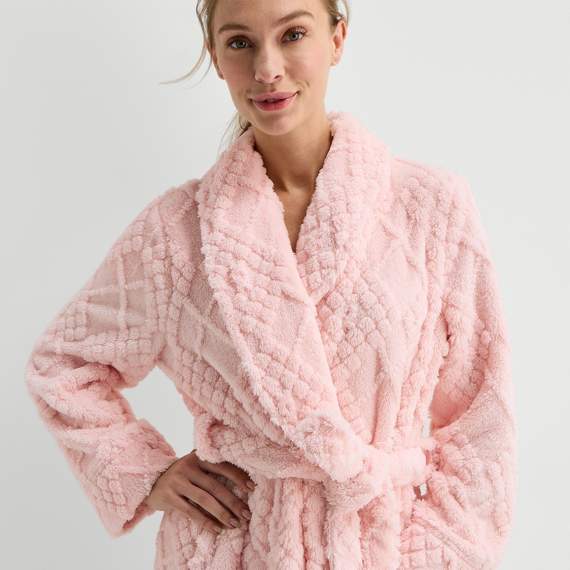 Liz Claiborne Womens Mid Length Long Sleeve Robe