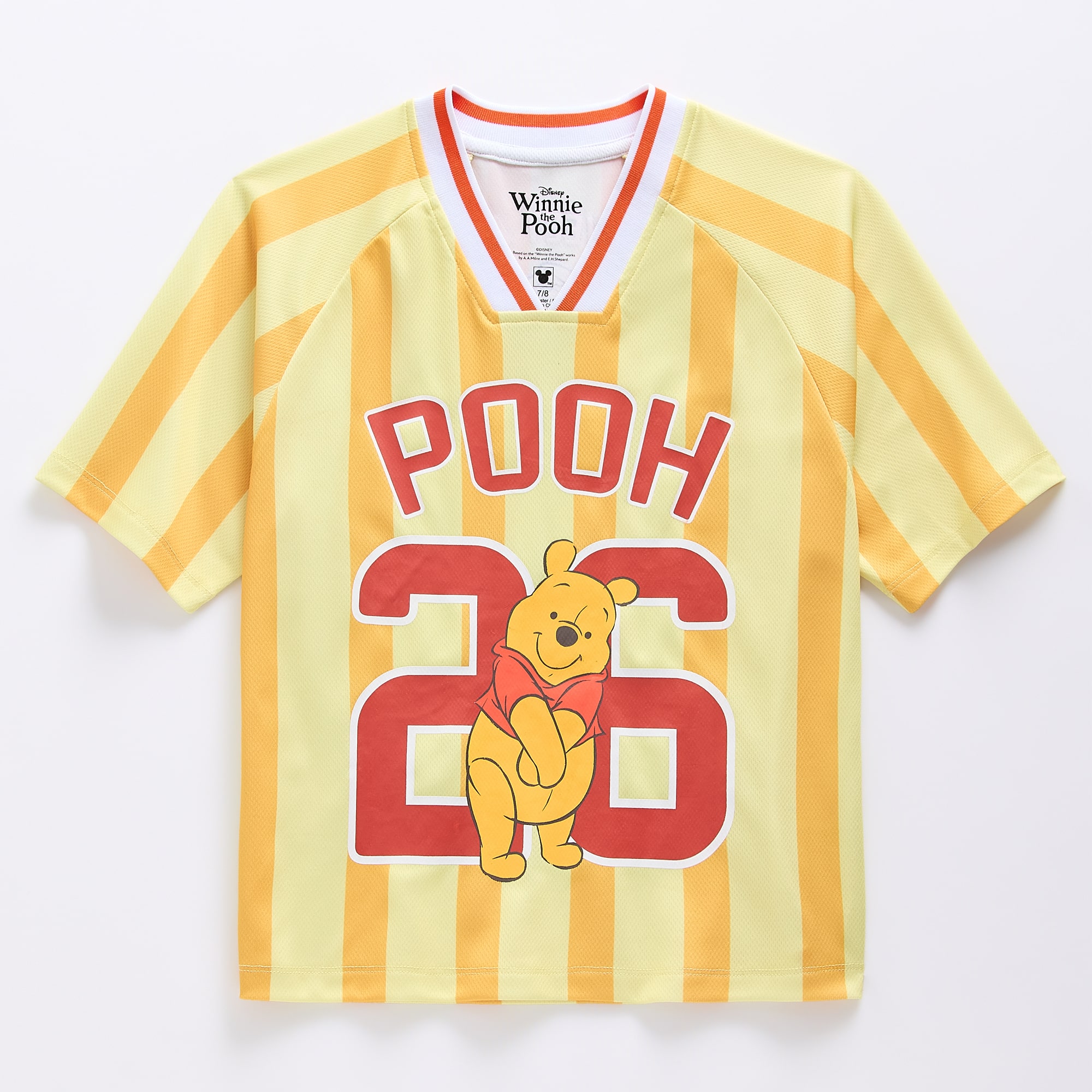 Disney Collection Girls V Neck Winnie The Pooh Short Sleeve Jersey