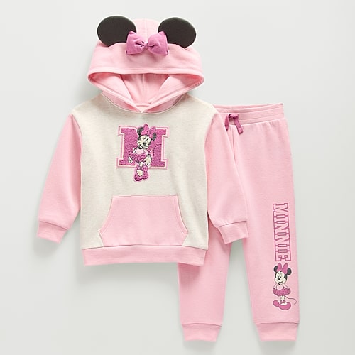 His International Babies' Toddler Girls Minnie Mouse 2-pc. Pant Set In Pink