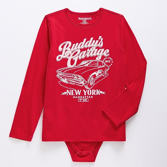 Thereabouts Little & Big Kid Boys Bodysuit Closure Hidden Access Opening Adaptive Crew Neck Long Sleeve Bodysuit