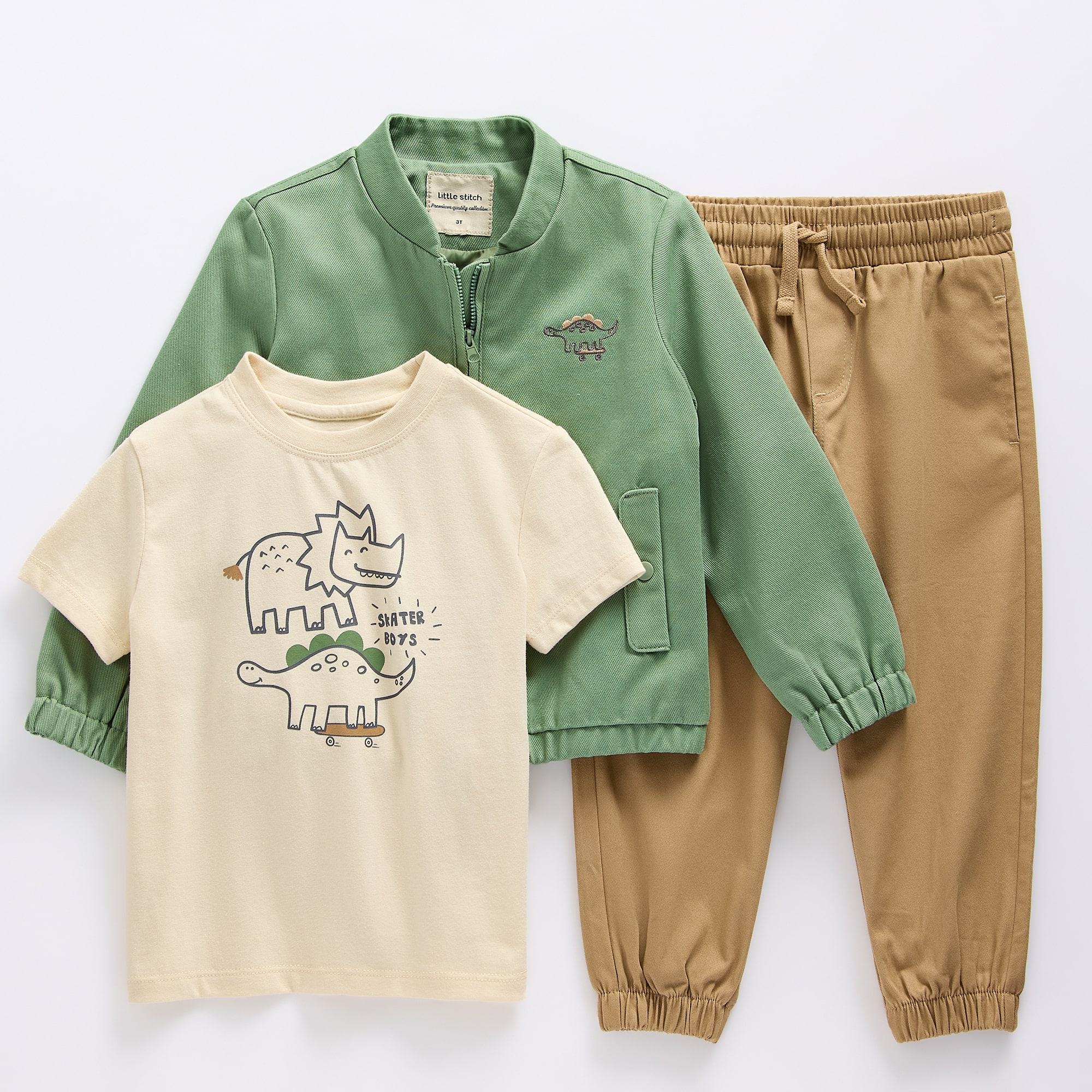 Little Stitch Toddler Boys 3-pc. Pant Set