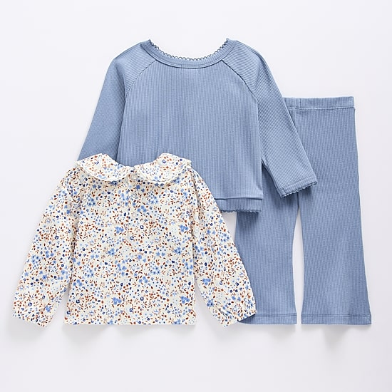Btween Baby Girls Knit 3-pc. Pant Set