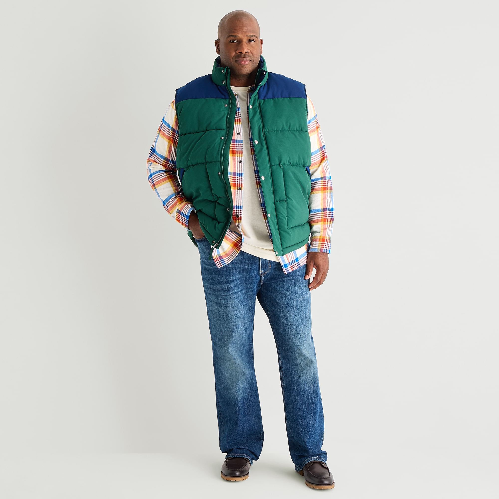 St. John's Bay Cargo Mens Heavyweight Big and Tall Puffer Vest