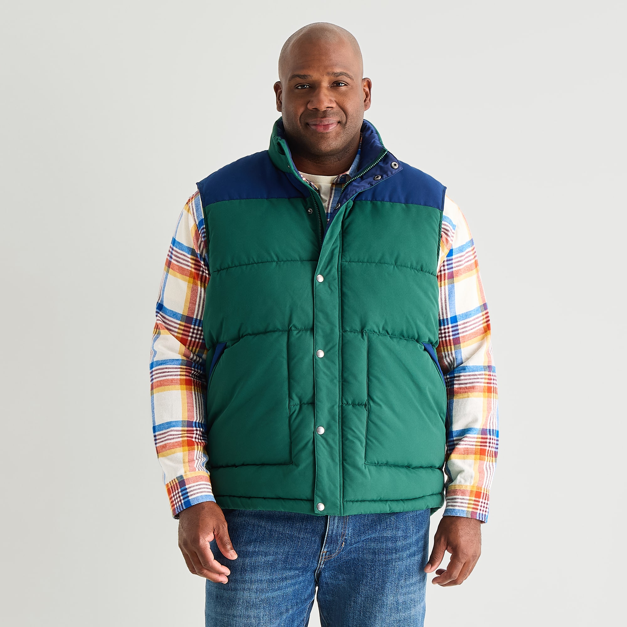 St. John's Bay Cargo Mens Heavyweight Big and Tall Puffer Vest