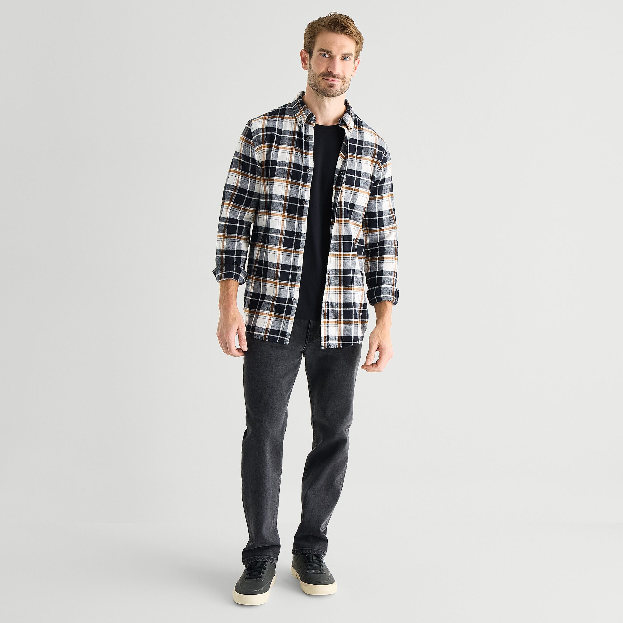St. John's Bay Mens Long Sleeve Classic Fit Flannel Shirt