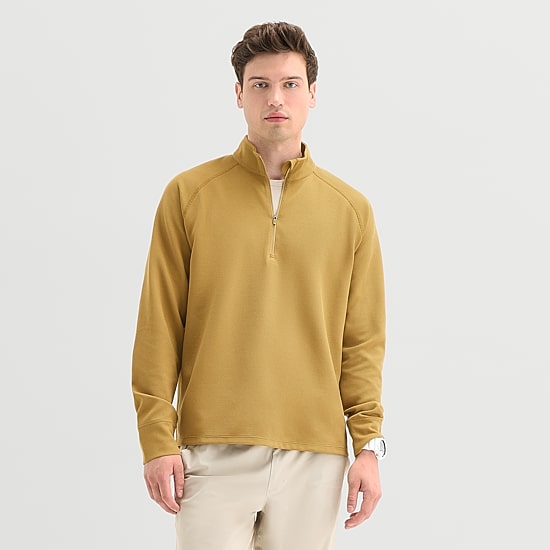 Xersion Mens Mock Neck Long Sleeve Active Quarter-Zip Pullover