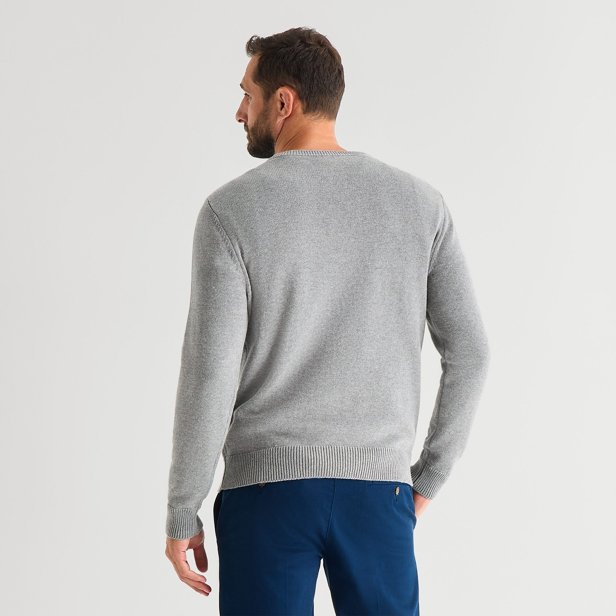 St. John's Bay Intarsia Mens Crew Neck Long Sleeve Pullover Sweater