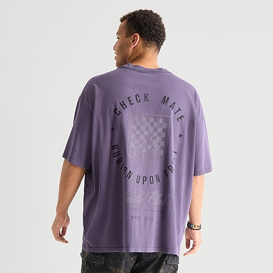 Arizona Mens Crew Neck Short Sleeve Boxy Fit Big and Tall Graphic T-Shirt